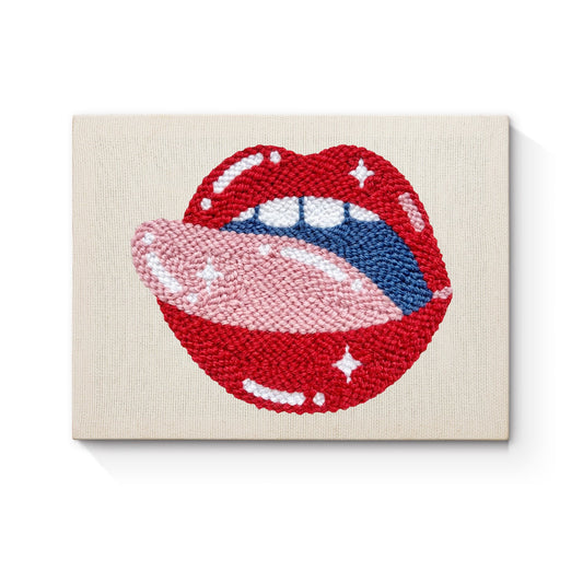 Lips and Tongue - Punch Needle