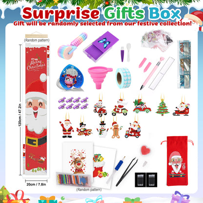 Diamond Painting Christmas Mystery Gift Box-Blue-2