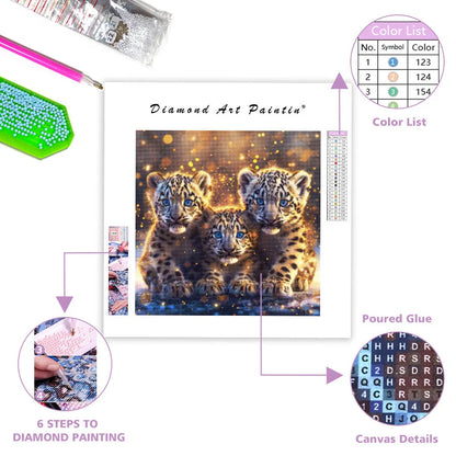 Golden Cubs - Diamond Painting