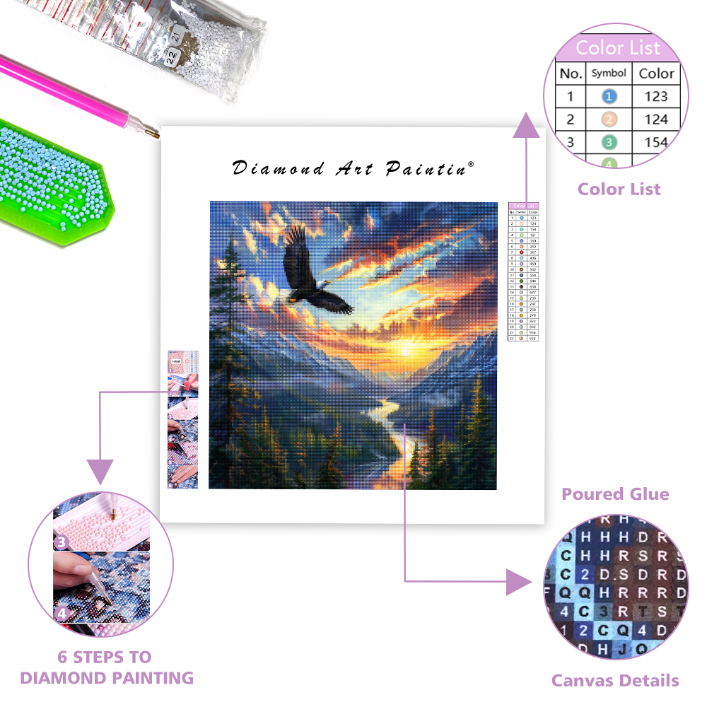 American Eagle in Nature - Diamond Painting