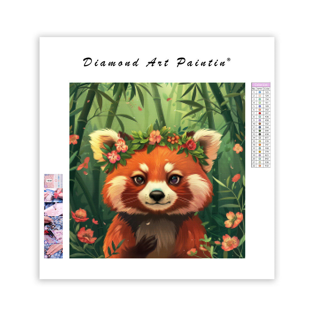 Bamboo Red Panda - Diamond Painting