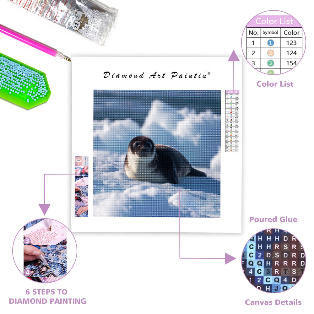 Ribbon Seal on Ice - Diamond Painting