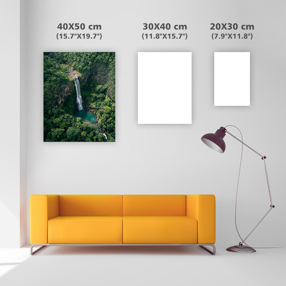 Tall Waterfall in the Forest - Diamond Painting