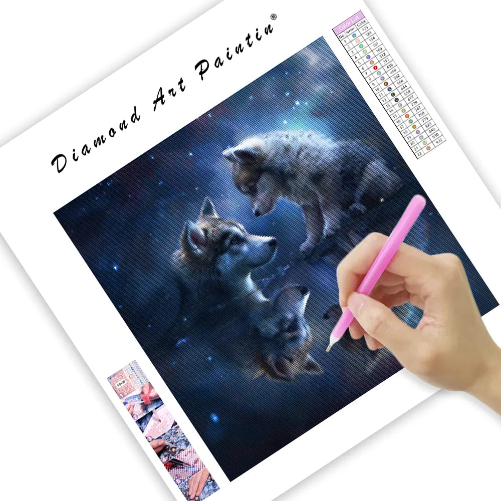 Reflection of a Wolf – Diamond Painting
