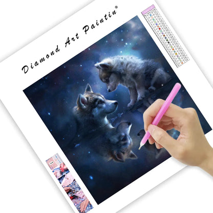 Reflection of a Wolf – Diamond Painting