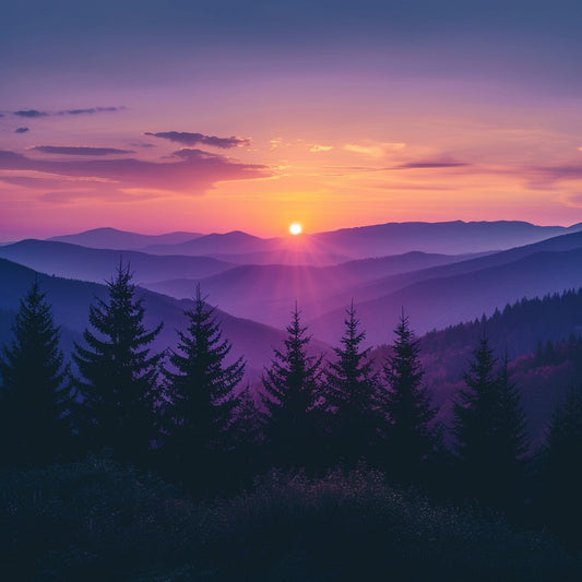 Sunset Mountain Serenity - Diamond Painting