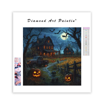 Spooky Halloween Farm - Diamond Painting