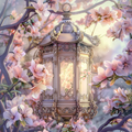 Floral Lantern Glow - Diamond Painting