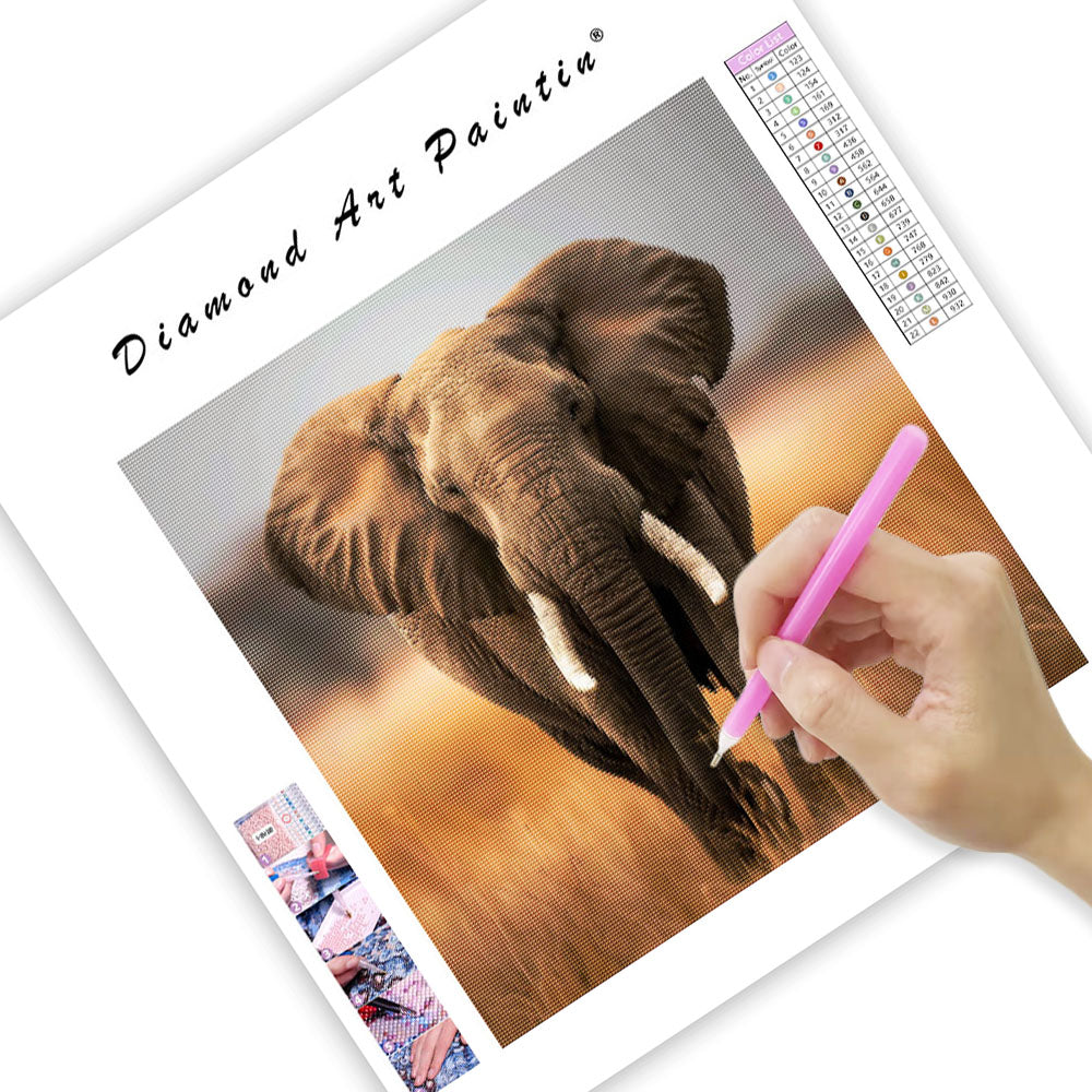 Gentle Elephant Calm - Diamond Painting