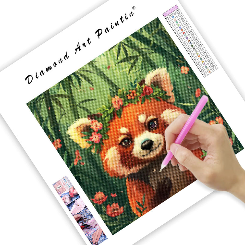 Bamboo Red Panda - Diamond Painting