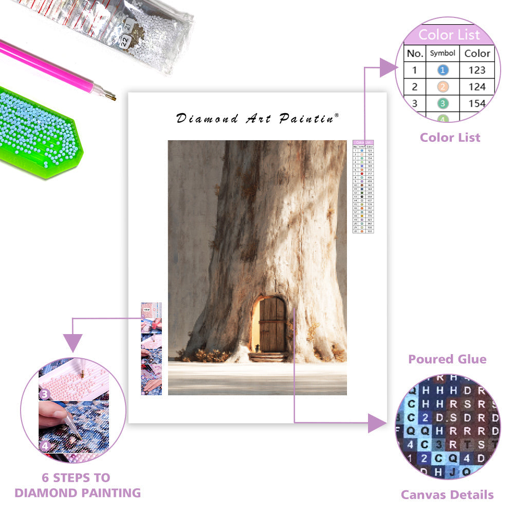 Tree Door Secret - Diamond Painting