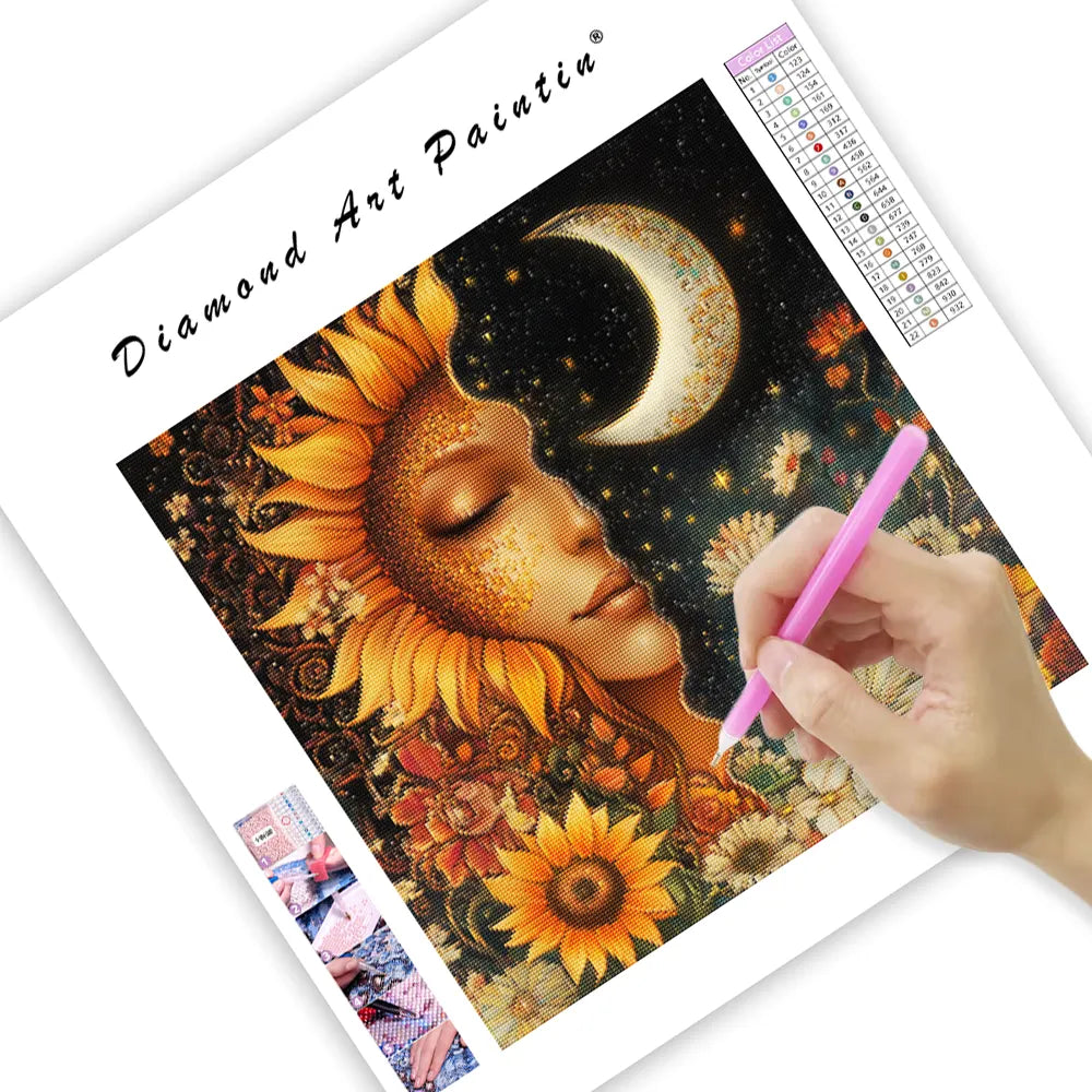 Sun and Moon Harmony - Diamond Painting