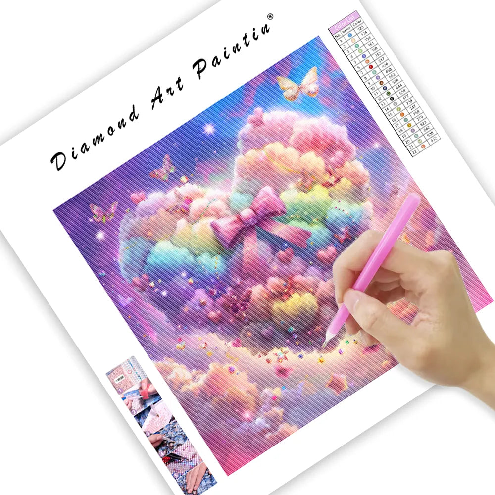Pastel Heart Rainbow - Diamond Painting