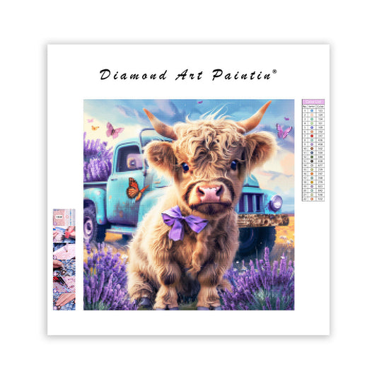 Lavender Moo - Diamond Painting