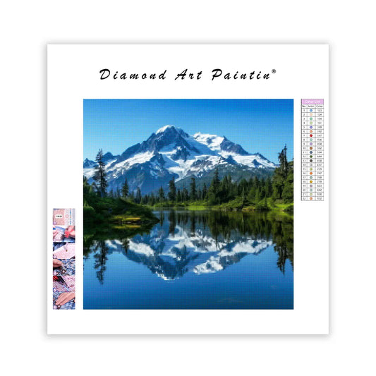 Crystal Lake Reflection - Diamond Painting