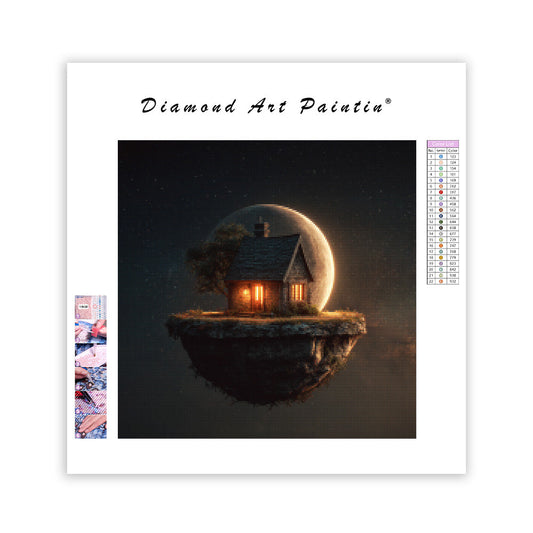 Cottage on a Planet - Diamond Painting