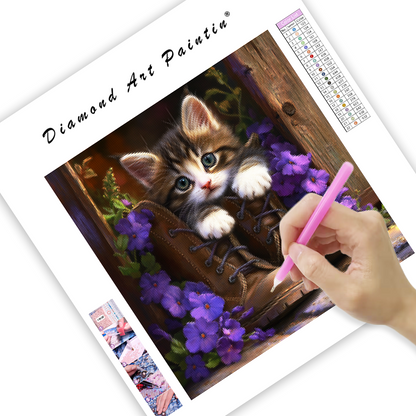 Kitten in Boots - Diamond Painting