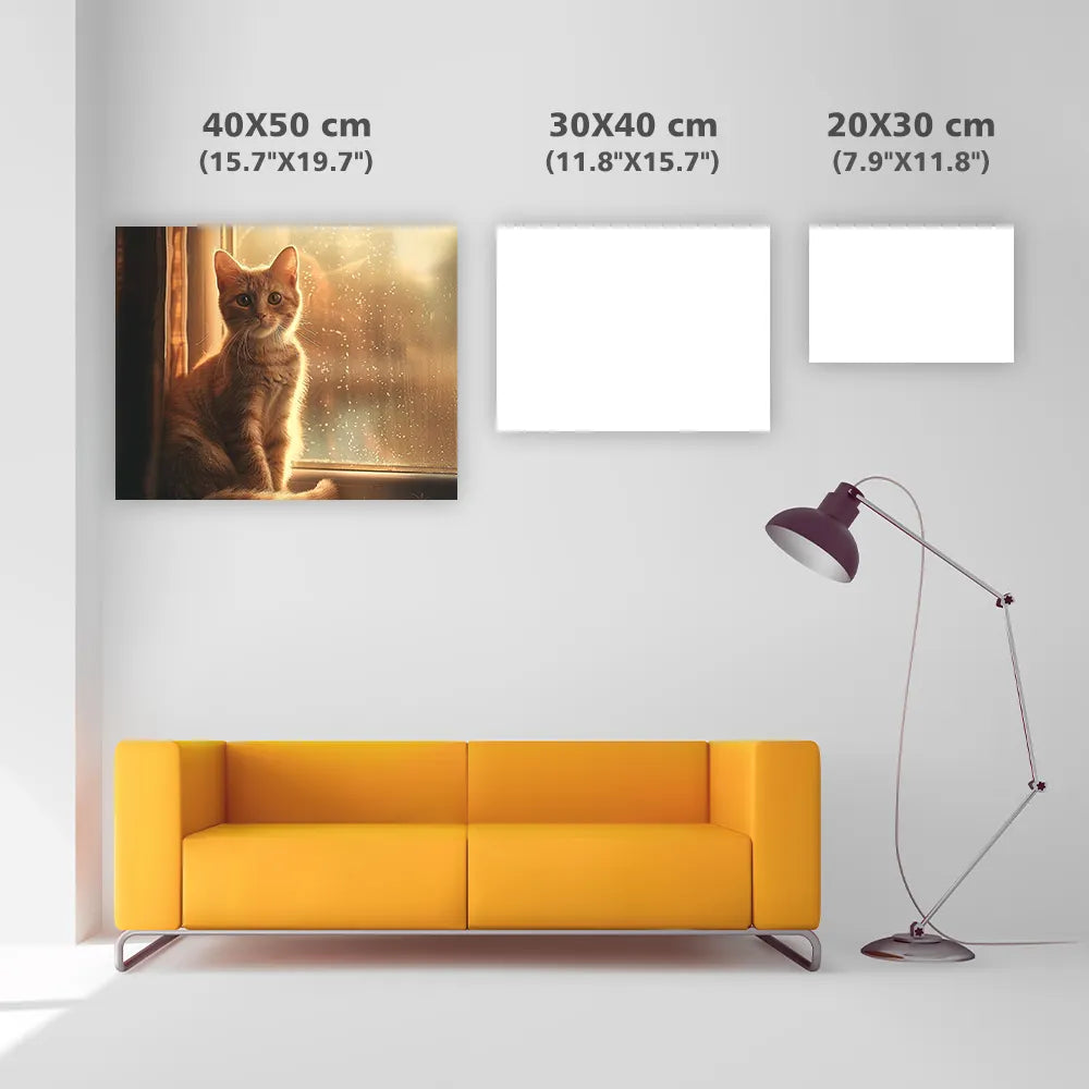 Happy Golden Cat - Diamond Painting