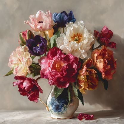 Vibrant Bloom Abundance - Diamond Painting