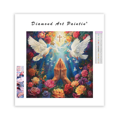 Hands in Prayer – Diamond Painting