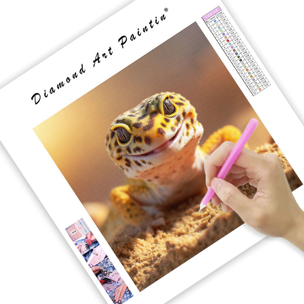 Leopard Gecko Smile - Diamond Painting