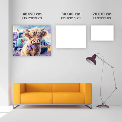 Lavender Moo - Diamond Painting