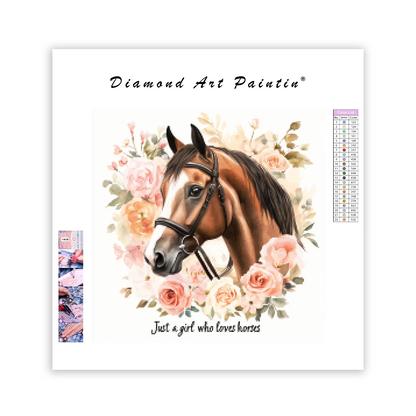 Just a Girl Who Loves Horses - Diamond Painting