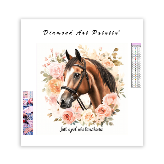 Just a Girl Who Loves Horses - Diamond Painting