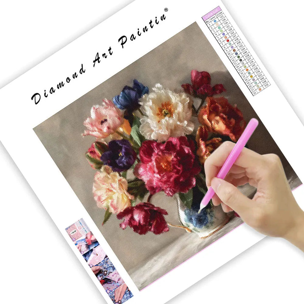 Vibrant Bloom Abundance - Diamond Painting