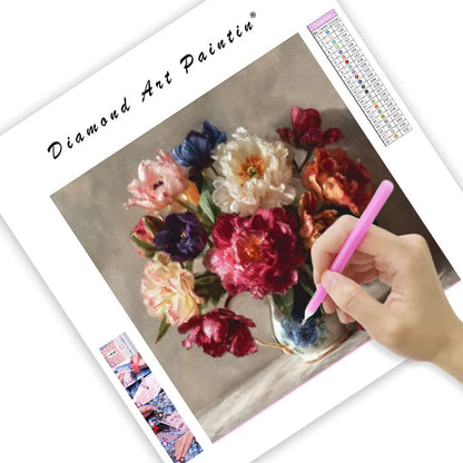 Vibrant Bloom Abundance - Diamond Painting