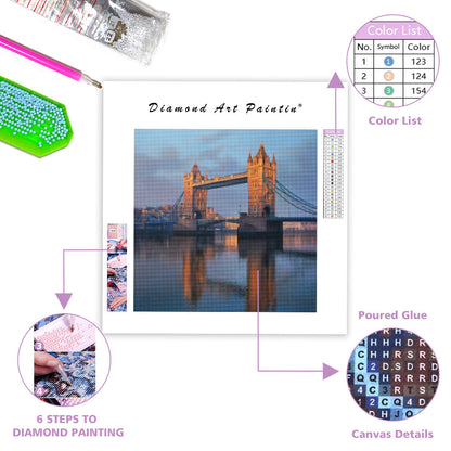 London Tower Bridge at Dawn - Diamond Painting