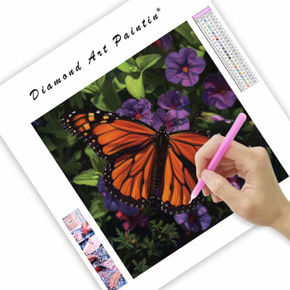 Monarch Bloom - Diamond Painting