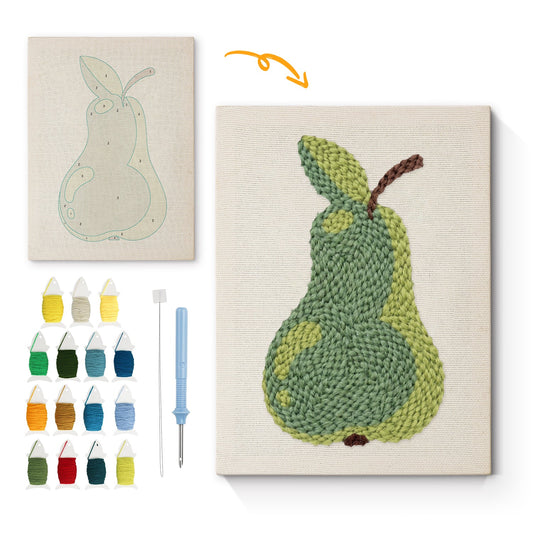 Green Pear - Punch Needle