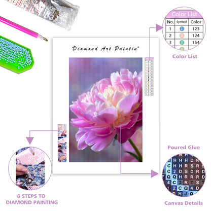 Pink Peony Bloom - Diamond Painting