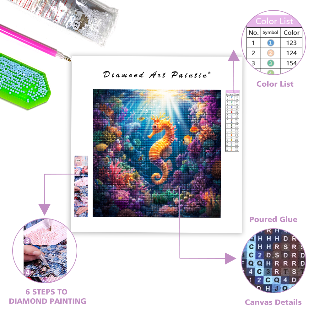 Underwater Seahorse Garden - Diamond Painting