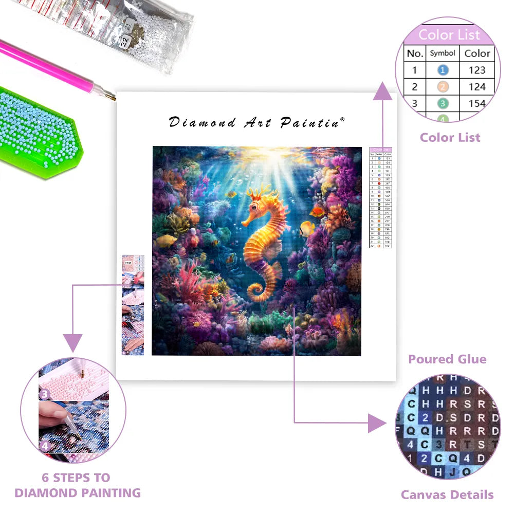 Underwater Seahorse Garden - Diamond Painting
