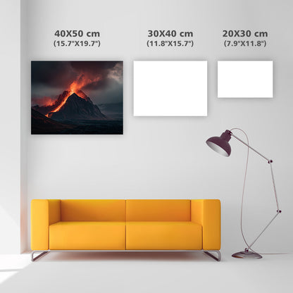 Icelandic Volcano Erupting - Diamond Painting