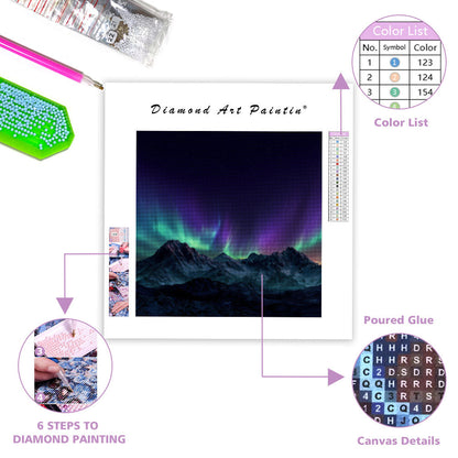 Aurora Mountains - Diamond Painting
