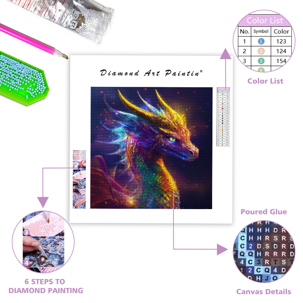 Majestic Fantasy Dragon - Diamond Painting