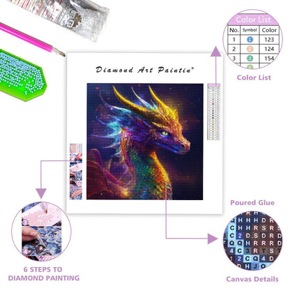 Majestic Fantasy Dragon - Diamond Painting