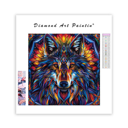 Mandala Wolf Pattern - Diamond Painting