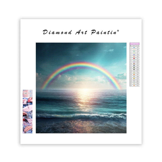 Rainbow over Calm Sea - Diamond Painting