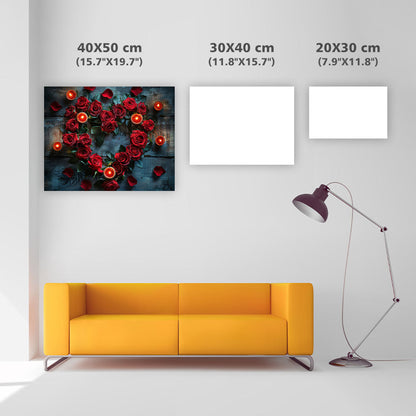 Roses Heart - Diamond Painting