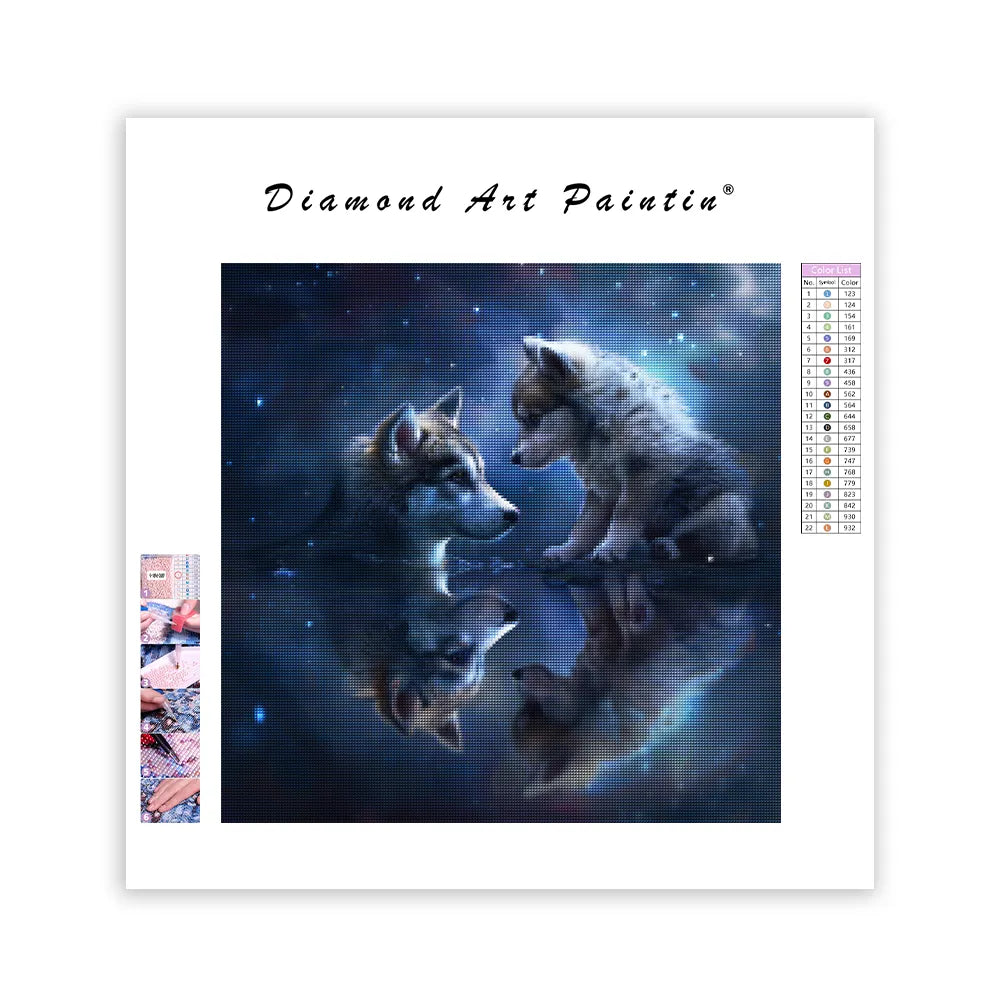 Reflection of a Wolf – Diamond Painting