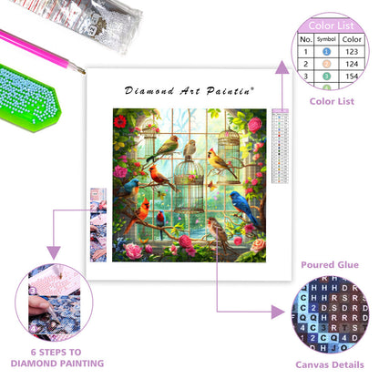 Garden Aviary - Diamond Painting