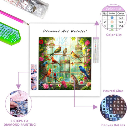 Garden Aviary - Diamond Painting