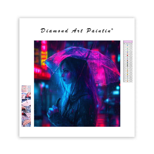 Cyberpunk Mystical Girl - Diamond Painting