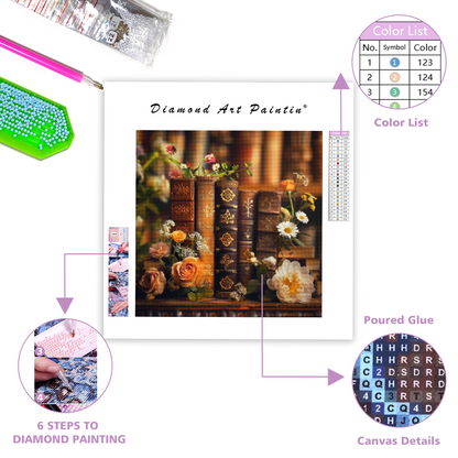 Book Rose - Diamond Painting