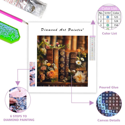 Book Rose - Diamond Painting