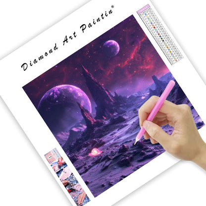 Alien Planet Vista - Diamond Painting